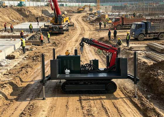 Drilling Rig Hydraulic Crawler With Telescopic Crawler Crane