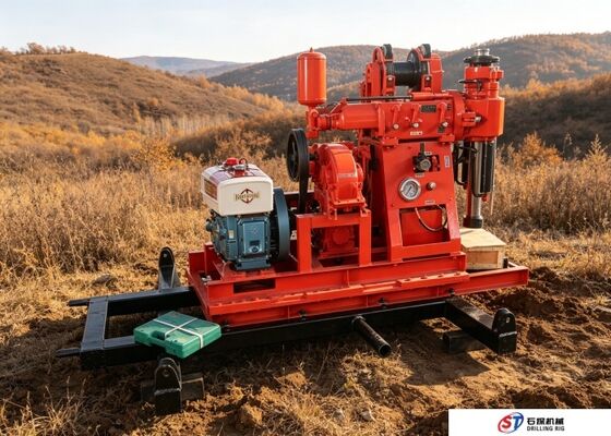 Durable Borehole Drilling Machine XY1A Diesel Powered Rig Suitable for Deep Earth Sample Collection