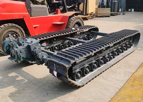 20 MT Capacity Rubber Crawler Chassis With Diesel Engine For Mobile Drilling Machine