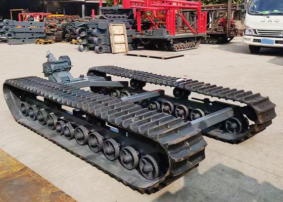 20 MT Capacity Rubber Crawler Chassis With Diesel Engine For Mobile Drilling Machine