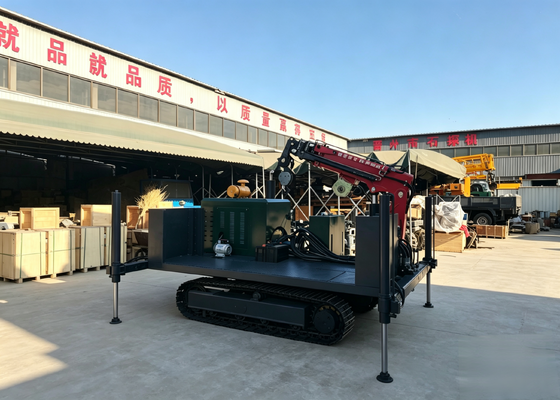 Multifunctional Steel Crawler Base with Mounted Telescopic Crane for Off-Road Engineering