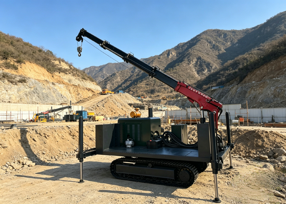 Drilling Rig Hydraulic Crawler With Telescopic Crawler Crane