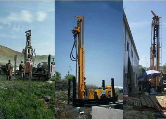Многофункциональные 400 водяной скважины метров Crawler буровой установки гидравлического установили